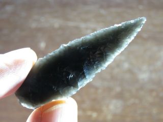 Paper Thin Early Archaic Cascade point,  obsidian,  Lake Co. ,  Oregon x Anderson 2