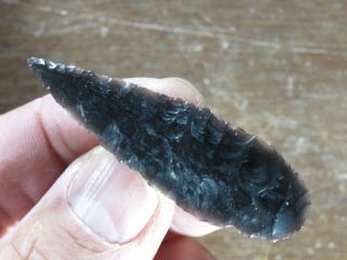 Paper Thin Early Archaic Cascade point,  obsidian,  Lake Co. ,  Oregon x Anderson 3