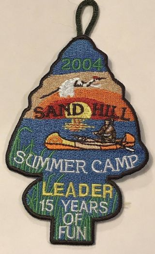 2004 Sand Hill Scout Camp Patch Leader Mc1