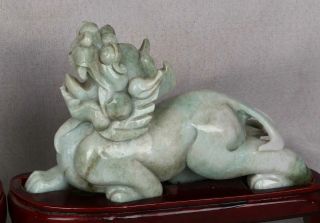 Certified 2 Color Natural Jade jadeite Statue Sculpture couple piXiu r06511332 3