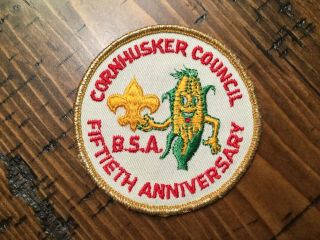 Cornhusker Council Old 50th Anniversary Cp Boy Scout Patch