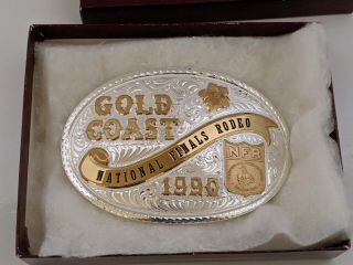 Gist 1990 Gold Coast National Finals Rodeo Belt Buckle Vegas Rare