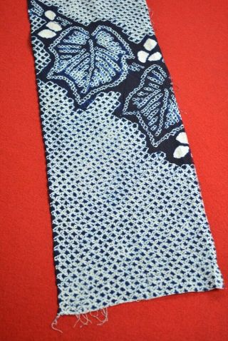 Vintage Japanese Fabric Cotton Antique Boro Indigo Blue SHIBORI 78.  3 