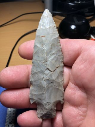 4” Authentic Native American artifact arrowhead Kentucky Buck Creek point 2