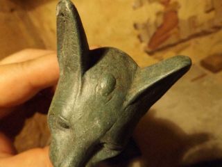 Egyptian statue fragment - Cat goddess Bast / Bastet wearing the eye of Horus 2