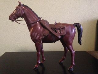 THUNDERBOLT JOHNNY WEST HORSE BROWN (complete tack) VINTAGE LOUIS MARX TOY 3