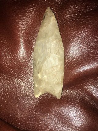 Clovis (?) Point Authentic Arrowhead Found In The 40s Indiana,  Kentucky,  Ohio 2