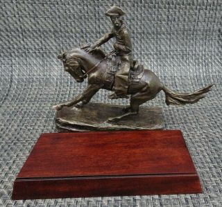 Frederic Remington Bronze Sculpture The Cowboy & Base Franklin