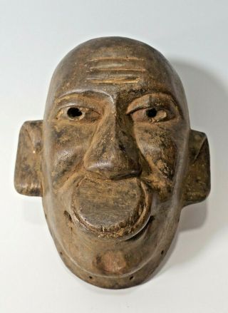 Small Antique Old African Wood Makonde Tribal Lipiko Mask Mozambique / Tanzania 2