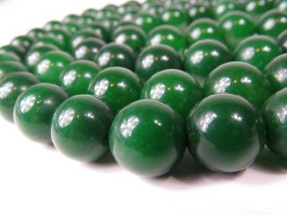Vintage Natural Chinese Jade Beads Necklace Dark Green HUGE Weighs 323 Grams 2