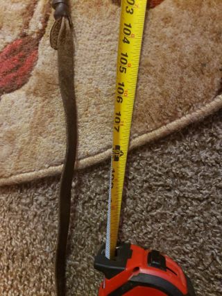 Vintage 9Ft Braided Rawhide/Leather - WOOD Bull Whip Cowboy 113 