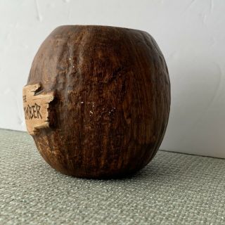 VTG Don the Beachcomber brown coconut barrel Tiki Mug No Marks 2