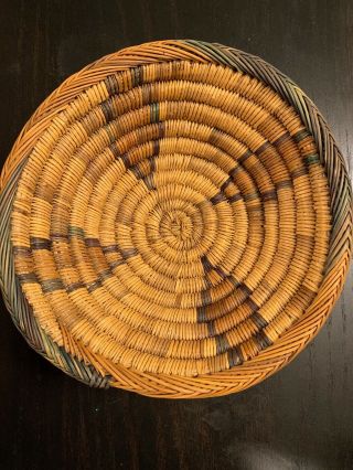 Native American Navajo Wedding/ceremonial Basket ? 7.  75” 3” Tall Pine Needle