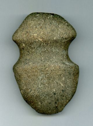 Indian Artifacts - Wide Full Groove Granite Axe