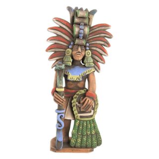 Aztec Ceramic Sculpture Handcrafted Art 