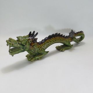 Long Ceramic Porcelain Chinese Japanese Asian Dragon Figure Statue 20 " Long