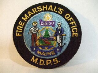 Police Patch Fire Marshalls Office Dept Pub Safety Maine