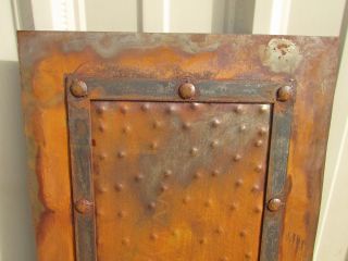 Rustic Iron Hammered Metal Panels - 18x34 - Handmade - Rust Finish - Furniture Projects 3