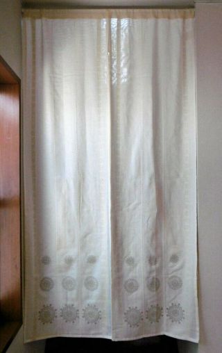 Double Noren Japanese hanging door curtain Ribbon Beige cotton 85 150cm Japan 3