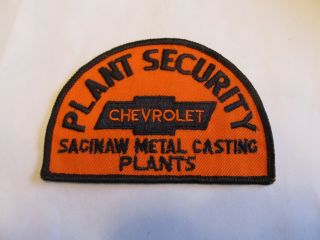 Plant Protection Michigan Saginaw Chevrolet Metal Casting Security Police Patch