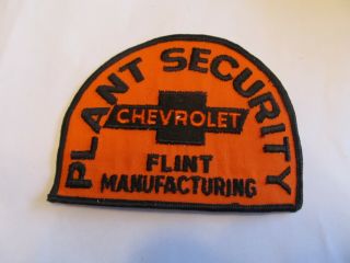 Plant Protection Michigan Flint Chevrolet Security Police Patch Old Cheese Cloth