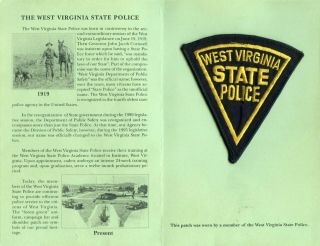 Presentation Folder & West Virginia Wv State Police Patch
