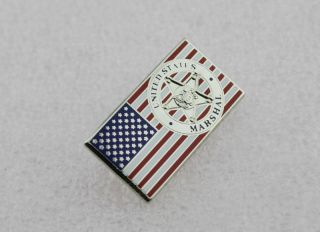 US Marshal badge pin on Flag Lapel Pin 2