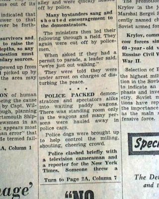 MARTIN LUTHER KING JR.  Birmingham Campaign Alabama Protests JAIL 1963 Newspaper 3