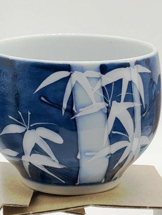 Okinawa Vintage Tea Set Japan Nib Blue White