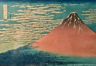 Red Fuji And Great Wave Off Kanagwa Designed by Katsushika Hokusai 2