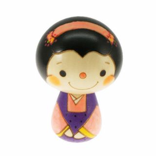 Japanese Nippon Usaburo Kokeshi Doll Lucky Charm Ofuku San 70mm Made In Japan