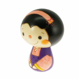 Japanese Nippon Usaburo Kokeshi Doll Lucky Charm Ofuku san 70mm MADE IN JAPAN 2