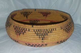 Vintage Southwestern American Indian Coiled Basket 2