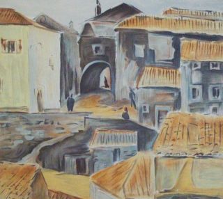Bogdan Grom (1918 - 2013) " Village Of Contovello,  Italy " Litho Special Offer $69.