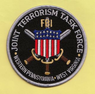 C10 Fboi West Virginia Pennsylvania Terror Police Patch Taskforce Fed Jttf Atf