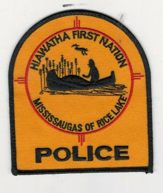 Hiawatha First Nation Police Tribal Shoulder Patch - Ontario - Canada