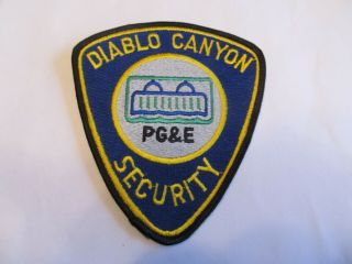 California Diablo Canyon Nuclear Plant Security Patch San Luis Obispo
