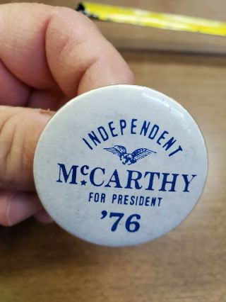 Independent Mccarthy For President 76 1970 