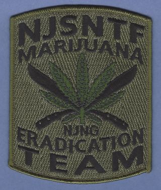 Dea Jersey State Narcotics Task Force Eradication Team Shoulder Patch