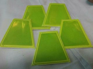 Trapezoid Reflexite Helmet Marker Lime - Yellow Pkg Of 5 Decal Sticker