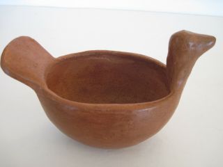 1940 - 50’s Hand Made Hopi Bird Pottery Bowl
