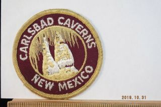 Vintage Carlsbad Caverns National Park Mexico Caves Embroidered Patch 3 "