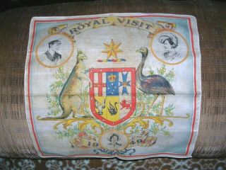Souvenir Handkerchief Of The Royal Visit Of King George Vi To Australia 1949
