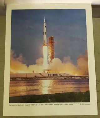 Nasa Print Of The Launch Of Apollo 11,  July 16,  1969 (11 “ X 14”)