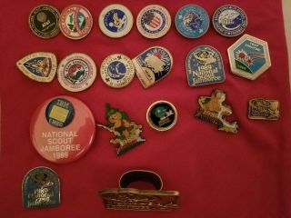 1989 National Jamboree Pins And Neckerchief Slide