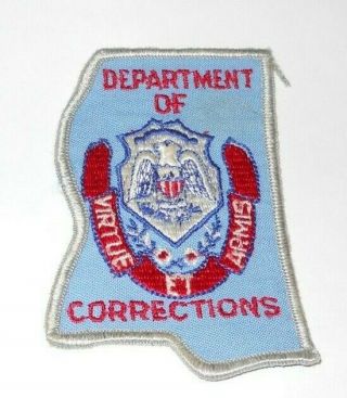 Mississippi State Department Of Corrections Police Patch