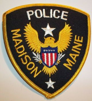Nos Embroidered Shoulder Patch Madison Maine Police