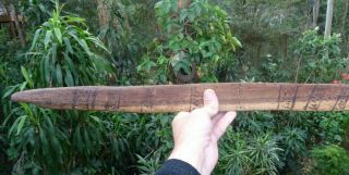 Authentic Old Australian Aboriginal Mulga Wood Poker Work Spear