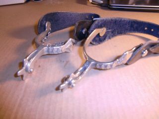 North & Judd Anchor Marked Star Pattern Cowboy Spurs One With Chain