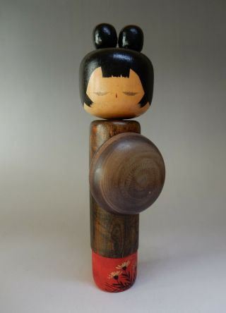The Traveller Japanese Sosaku Kokeshi Wooden Doll Ishihara Hideo Seal H25cm 9.  8 "